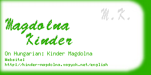 magdolna kinder business card